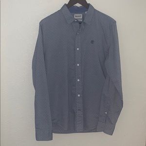 Blue Timberland long sleeve shirt 100% cotton